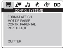 MUSE M-725 DR - CONFIG. SYSTème(CONFIGURATION DU SYSTEME - 1