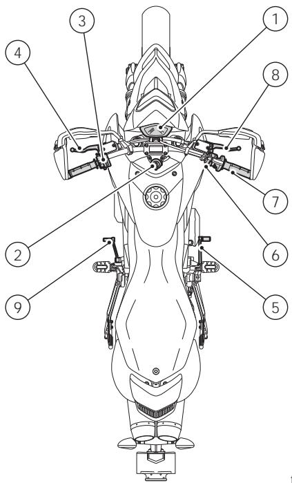 DUCATI HYPERMOTARD 796 - Position des commandes pour la conduite du motorcycle (fig. 31) - 1