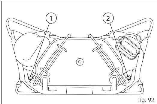 DUCATI ST3 - Réglage vertical du phare (fig. 92) - 1