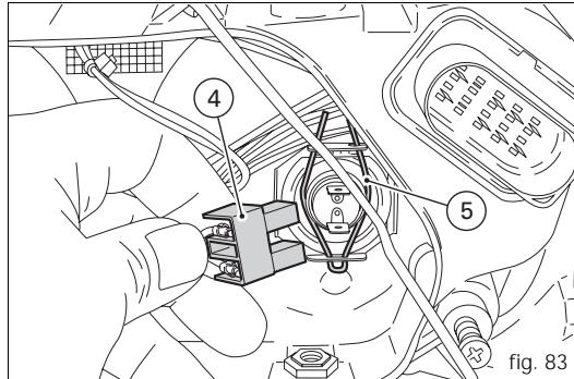 DUCATI ST3 - Ampoule feu de route cote croit (fig.83, fig.84) : - 1