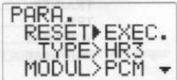 FUTABA 7C - RESET - Effacement des données - 1