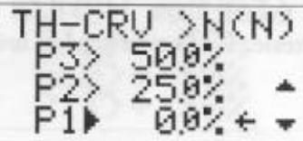 FUTABA 7C - REGLAGE DES FONCTIONS THR-CRV Idle-up (1) et (2) - 3
