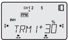 FUTABA FX-18 - Programme de réglage de précision (trim 1 et 2) (TRM 1 / TRM 2) - 6