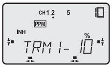 FUTABA FX-18 - Programme de réglage de précision (trim 1 et 2) (TRM 1 / TRM 2) - 4