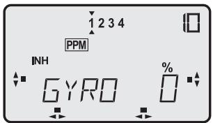 FUTABA FX-18 - Sensibilité du système gyroscope (GYRO) - 2