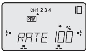 FUTABA FX-18 - Course du trim (RATE) - 1