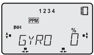 FUTABA FX-18 - Sensibilité du système gyroscope (GYRO) - 3