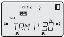 FUTABA FX-18 - Programme de réglage de précision (trim 1 et 2) (TRM 1 / TRM 2) - 5