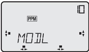 FUTABA FX-18 - Sélection de la mémoire de modele (MODL) - 1
