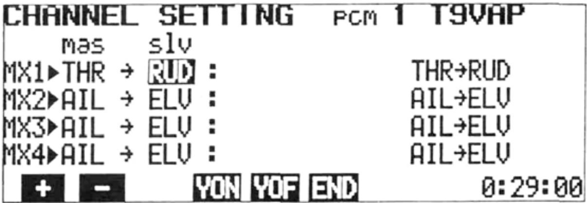 FUTABA PCM 1024A - CHANNEL SETTING - 2