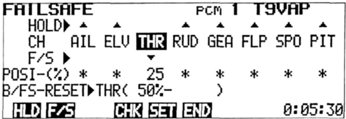FUTABA PCM 1024A - Battery Fail Safe Setting - 1