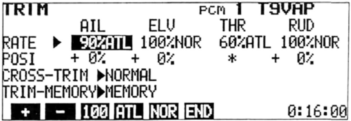 FUTABA PCM 1024A - - Trim Memory - 1