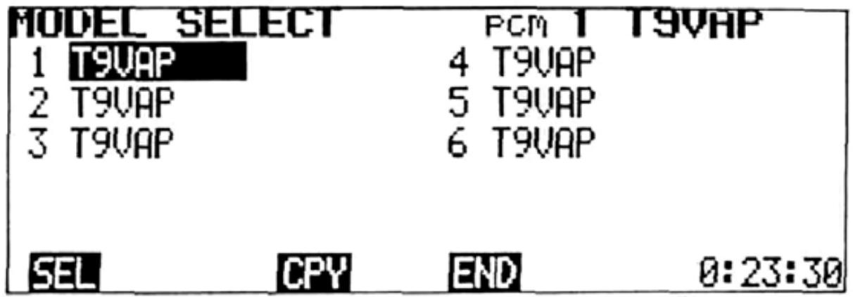 FUTABA PCM 1024A - Model Select Functions - 1
