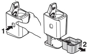 PANASONIC LV95 - Placér den selvrensende oplader [E] på en hard, flad overflade. - 1