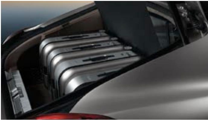 PORSCHE PANAMERA S - Exemple de chargement avec couvre-bagagesouple. - 3