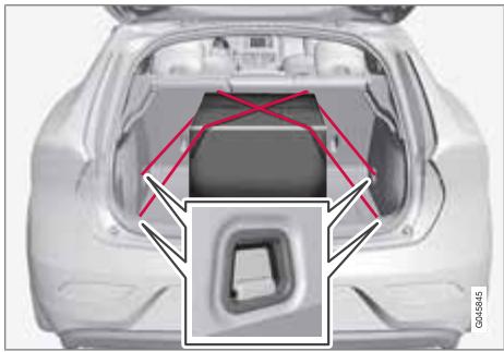 VOLVO V40 - Écrous de retenue de charge - 1