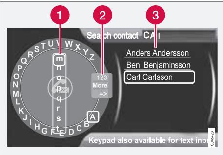 VOLVO V40 - Tableau des caractères du clavier de la console centrale - 1