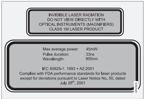 VOLVO V40 - Capteur laser - 1