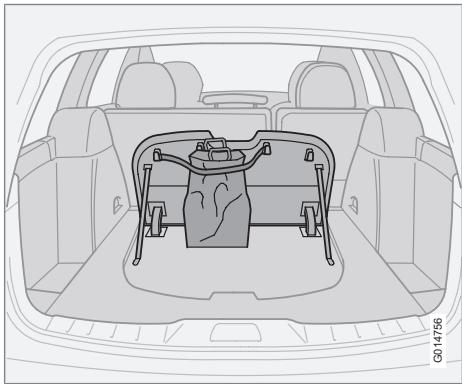 VOLVO V50 - Dispositif de maintien pour sacs à provisions* - 1