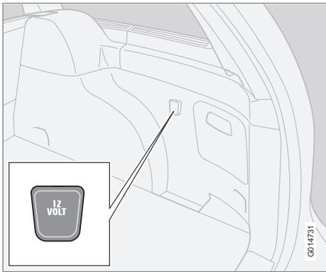 VOLVO V50 - Prise électrique dans le compartiment à bagages* - 1