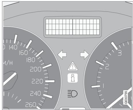 VOLVO V50 - Témoins au centre de l'instrument - 1