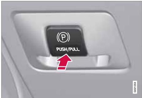 VOLVO V60 - Pour serrer le frein de stationnement - 1