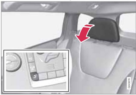 VOLVO V60 - Rabattement électrique des appuie-têtes extérieurs de la banquette arrière* - 1