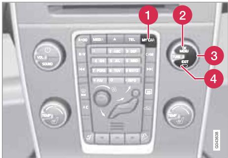 VOLVO XC60 - Commande sur la console centrale - 1
