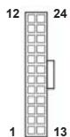 ASROCK H61DEL,  H61M-DG3/USB3,  H61M-DGS,  H61M-GE,  H61M-GS,  H61M-PS4,  H61M-S,  H61M-VG3 - Connettore alimentazione ATX - 1