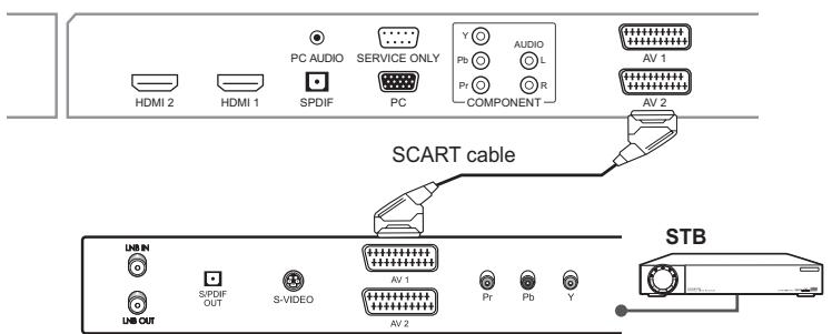 HUMAX LGB-32DST - Using the SCART cable - 2