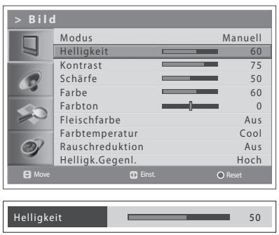 HUMAX LGB-32DST - Anpassen der Bildeinstellungen - 1
