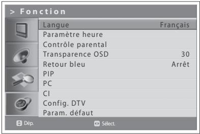 HUMAX LGB-32DST - Sélection de la langue du menu - 1