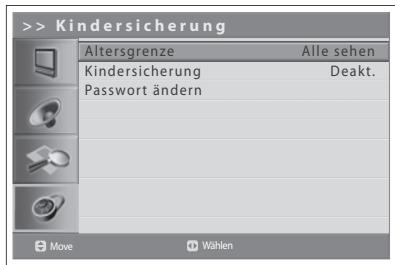 HUMAX LGB-32DST - Einstellen der Altersgrenze (nur für Digitalkanäle) - 1