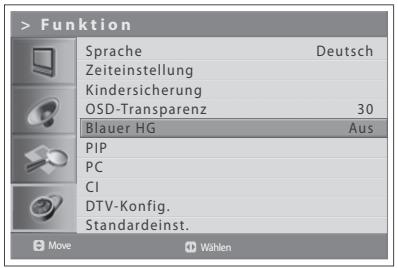 HUMAX LGB-32DST - Einstellen des blauen Hintergrunds - 1