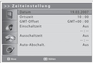 HUMAX LGB-32DST - Einstellen der Zeitdaten - 2