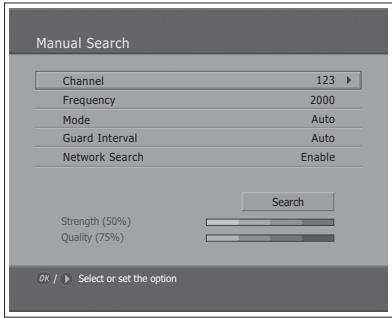HUMAX LGB-32DST - Scanning Digital Channels Manually --- (for UK only) - 2