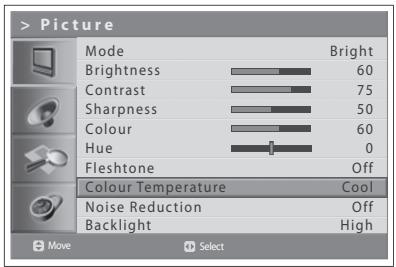 HUMAX LGB-32DST - Colour Temperature - 1