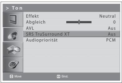 HUMAX LGB-32DST - Einstellen von TruSurround XT - 1