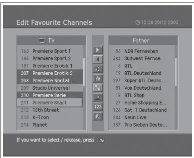 HUMAX LGB-32DST - Editing Favourite Digital Channels - 3