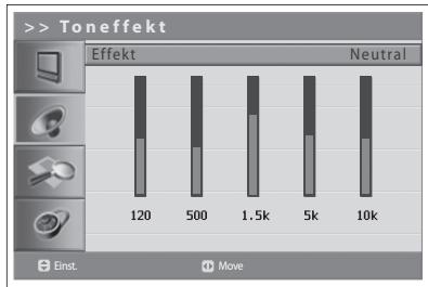 HUMAX LGB-32DST - Einstellen des Toneffekts - 2