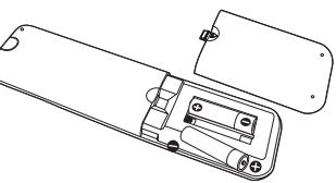 HUMAX LGB-32DST - Einlagen der Batterien in die Fernbedienung - 1