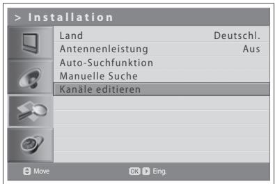 HUMAX LGB-32DST - Bearbeiten von Analogkanänen - 1