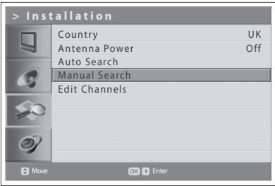 HUMAX LGB-32DST - Scanning Analog Channels Manually - 1