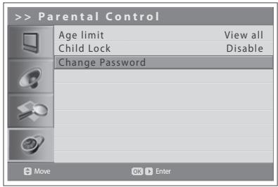 HUMAX LGB-32DST - Setting the Child Lock - 2