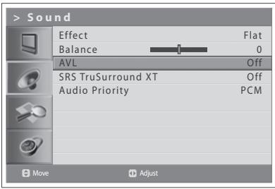 HUMAX LGB-32DST - Adjusting the Volume Automatically - 1