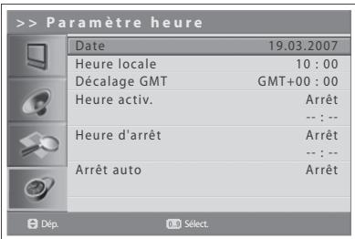 HUMAX LGB-32DST - Configuration des informations relatives à l'heure - 2