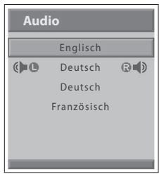 HUMAX LGB-32DST - Ändern der Audiooptionen - 2