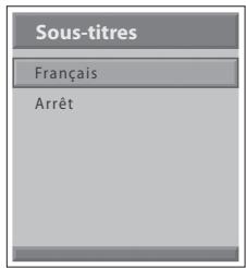HUMAX LGB-32DST - Modification de la langue des sous-titres - 1