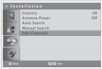 HUMAX LGB-32DST - Editing Analog Channels - 1