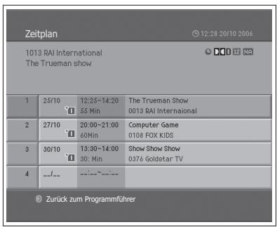 HUMAX LGB-32DST - Sehen eines reservierten Programms - 2